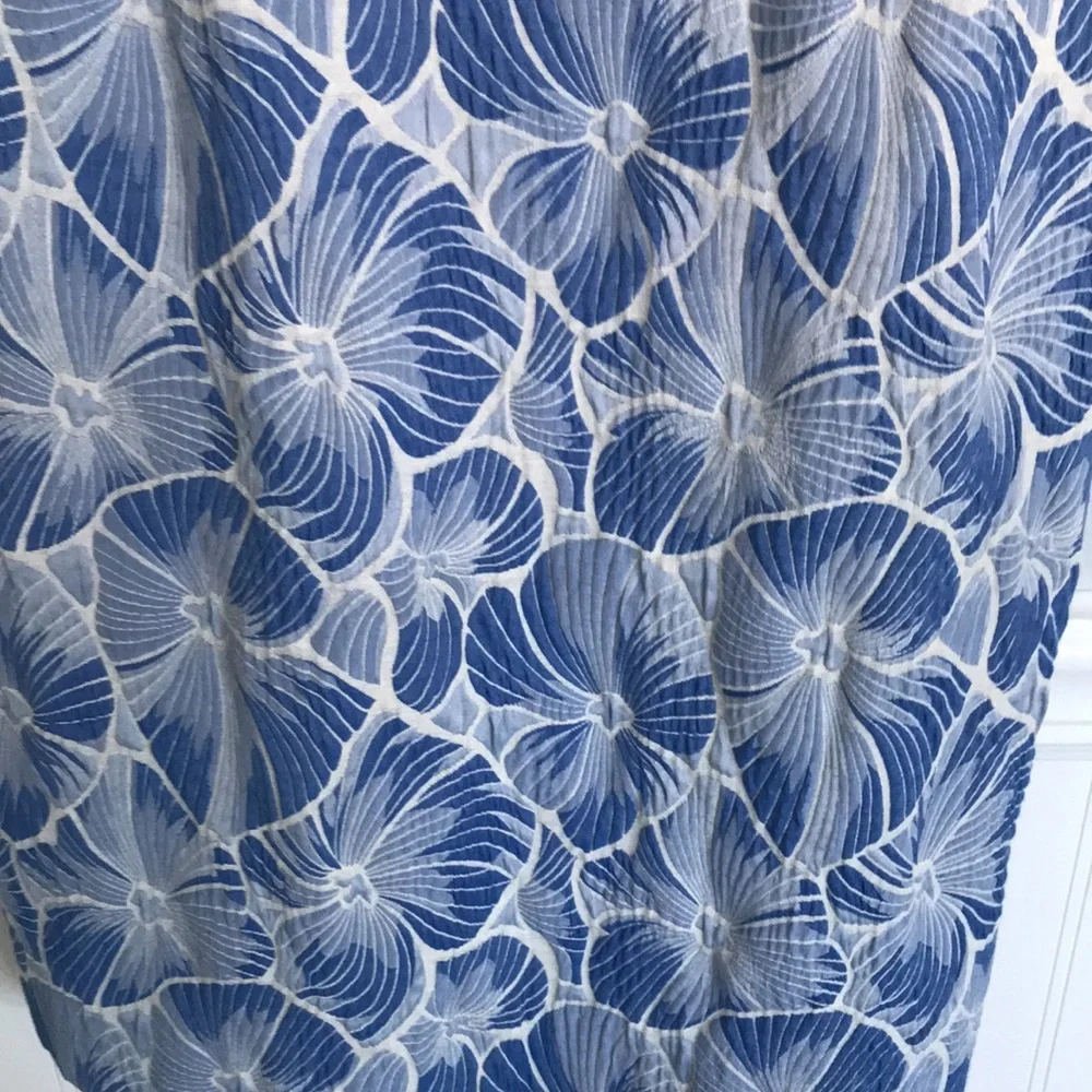 Anthropologie Blue and White Floral Dress - Picture 4 of 7